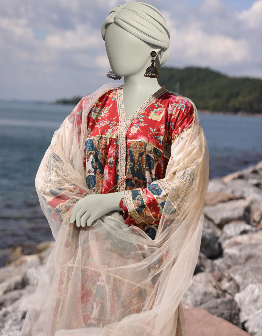 OFF WHITE LAWN 3PC STITCHED | JLAWN-S-25-025/S ETHNIC BOGO-1 - Image 2