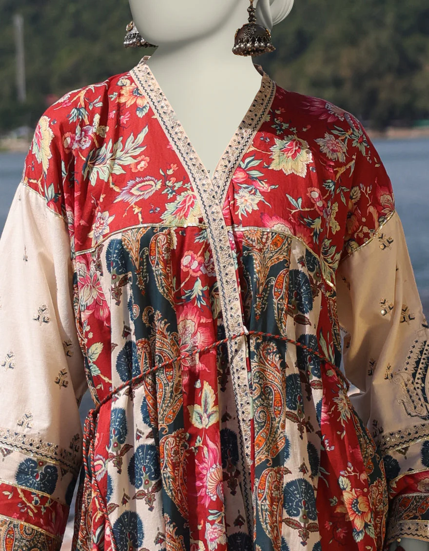 OFF WHITE LAWN 3PC STITCHED | JLAWN-S-25-025/S ETHNIC BOGO-1 - Image 3