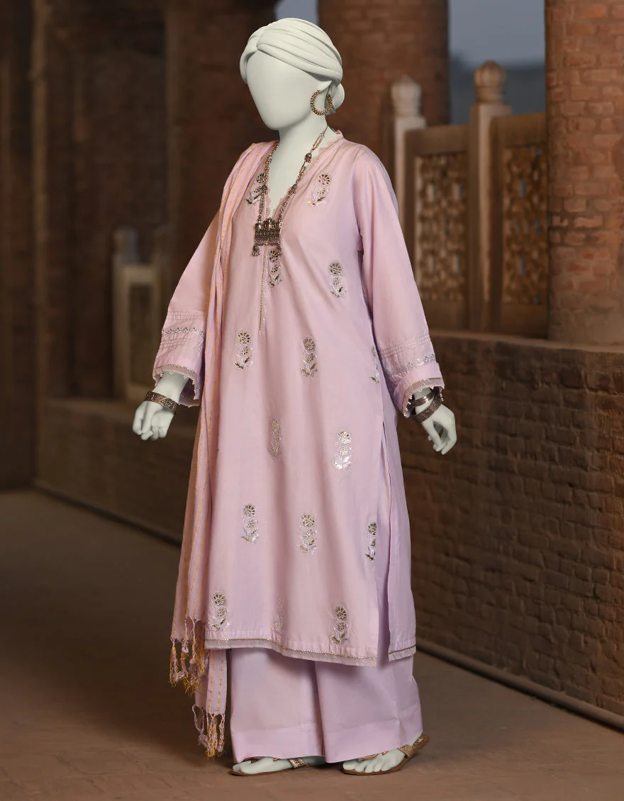 LILAC LAWN 3PC STITCHED | JLAWN-S-25-033/S CHAMPA PANI-03 - Image 2