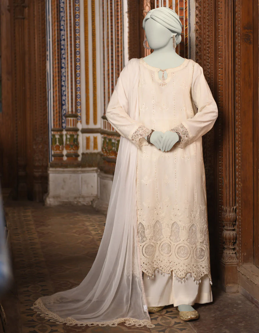 OFF WHITE LAWN 3PC STITCHED | JLAWN-S-25-048/S SCHIFFLI-6