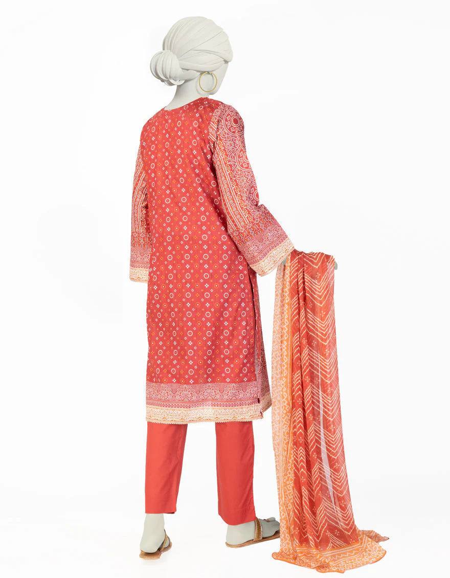 MAROON LAWN 3PC STITCHED | JLAWN-S-25-077/S CHUNRI-5 - Image 2