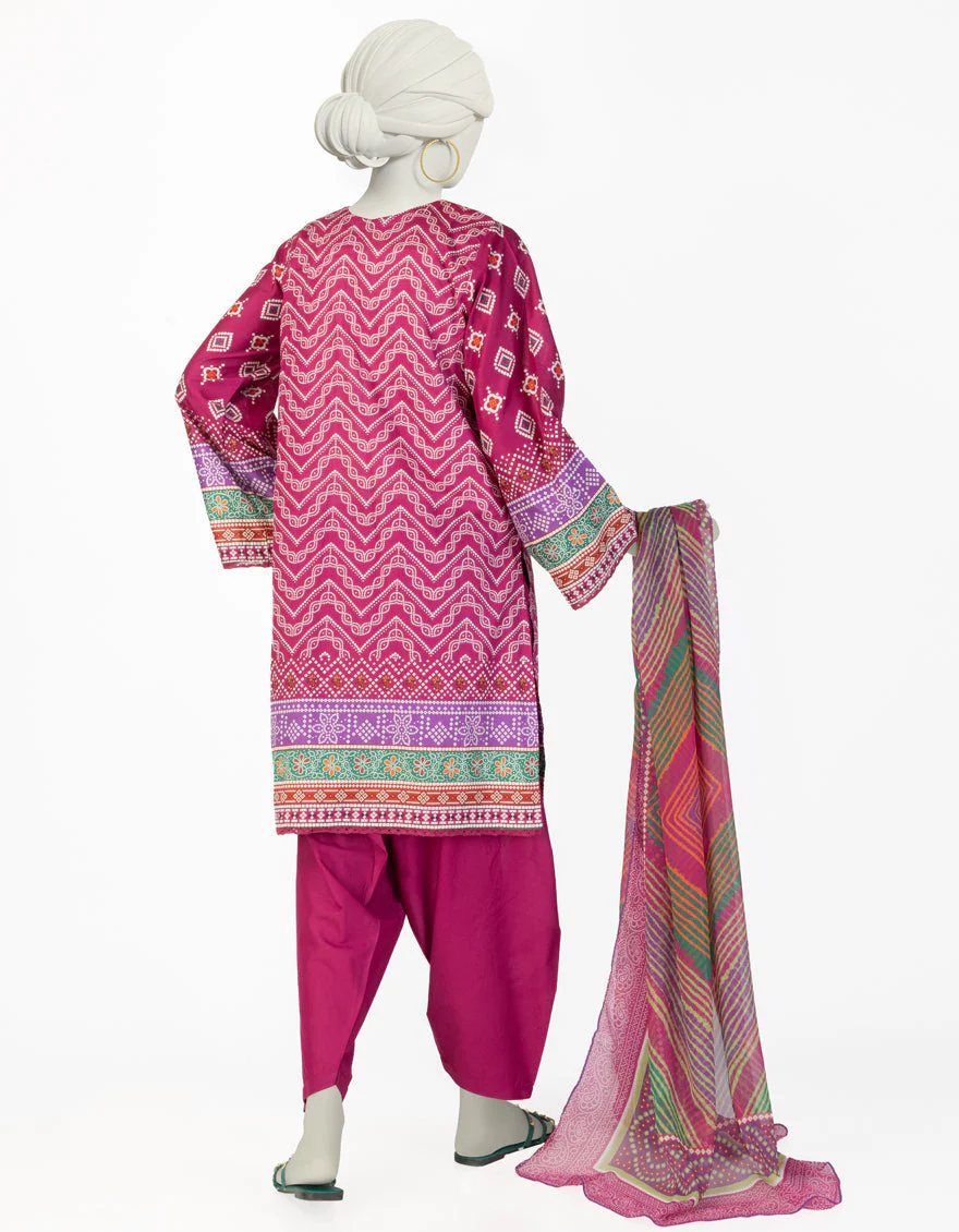 PURPLE LAWN 3PC STITCHED | JLAWN-S-25-078/S CHUNRI-6 - Image 2