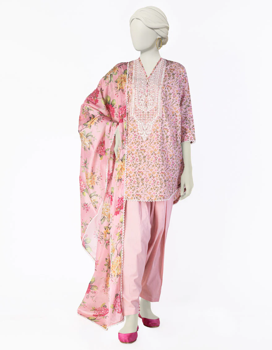PINK LAWN 3PC STITCHED | JLAWN-S-25-107/S SHAHJAHAN-03