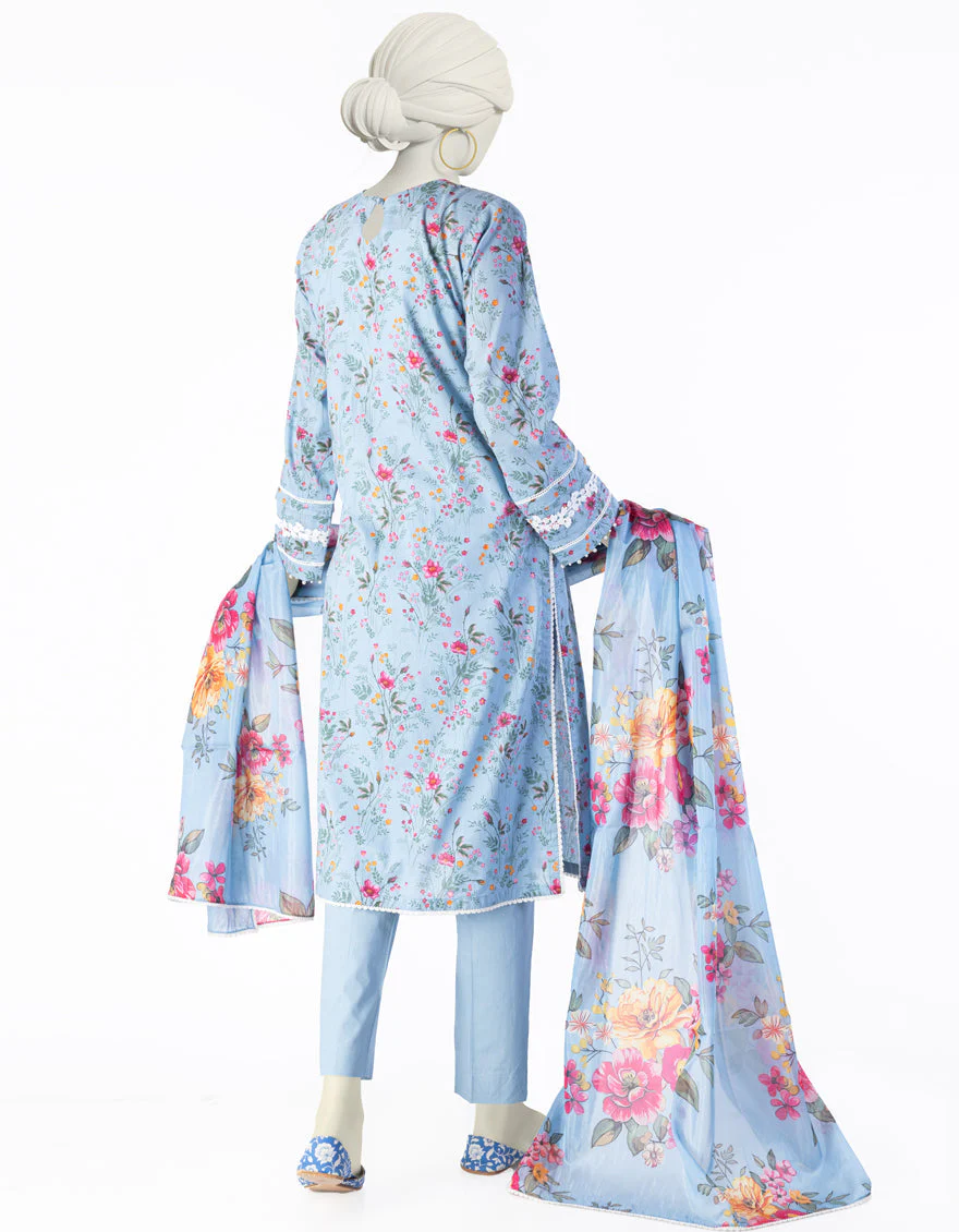 BLUE LAWN 3PC STITCHED | JLAWN-S-25-108/S SHAHJAHAN-04 - Image 2