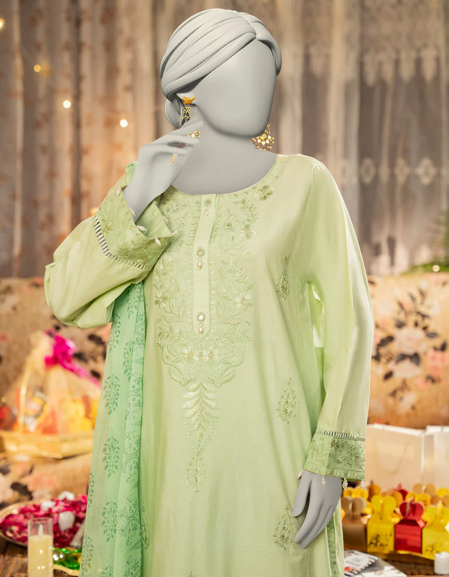 GREEN LAWN 3PC STITCHED | JLAWN-S-25-110/S DHAKA DYNASTY-2 - Image 2