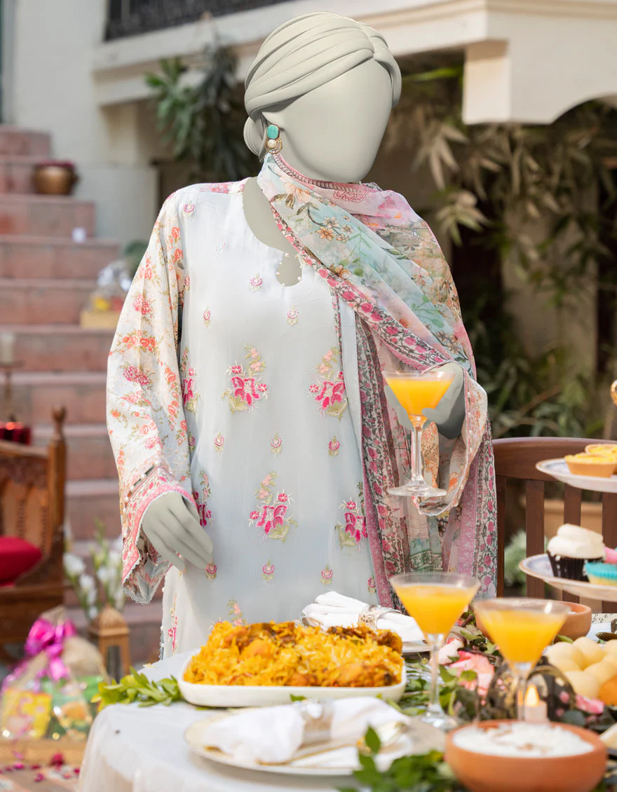BLUE MAPLE SILK 3PC STITCHED | JLAWN-S-25-152/S PASTEL HUES-07 - Image 2