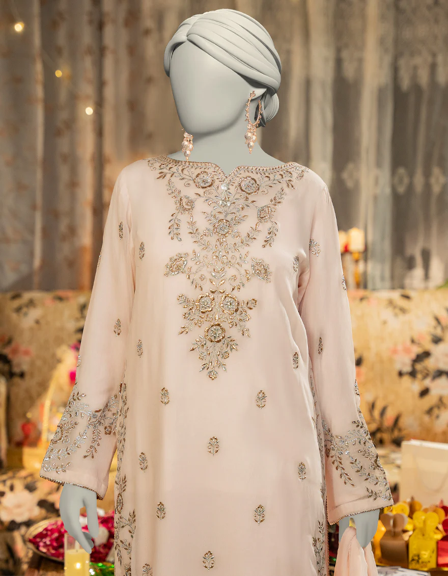 PINK CHIFFON 3PC STITCHED | JLAWN-S-25-168/S SHIMMERING CHIC-07 - Image 2