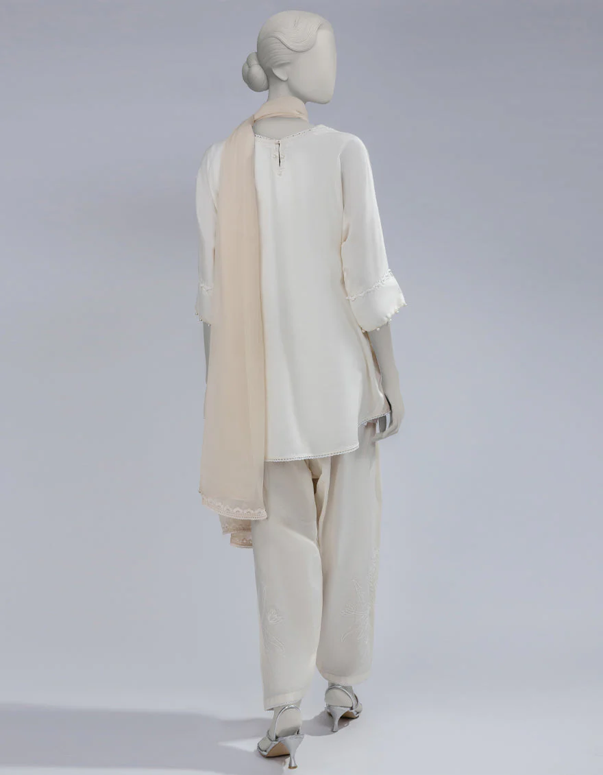 OFF WHITE LAWN 3PC STITCHED | JLAWN-S-25-198/S CHAR BAGH-01 - Image 2