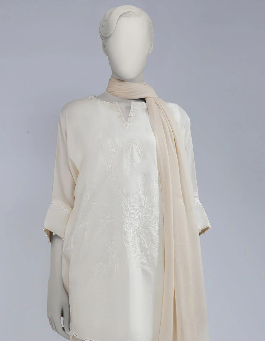 OFF WHITE LAWN 3PC STITCHED | JLAWN-S-25-198/S CHAR BAGH-01 - Image 3