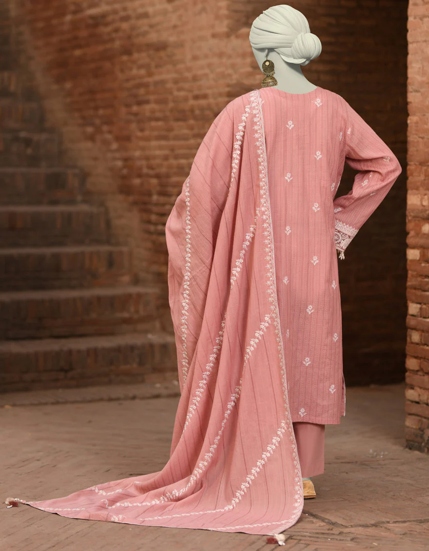 PEACH DORIA 3PC UNSTITCHED | JLAWN-S-25-3183 GRANDIOUS-03 - Image 2