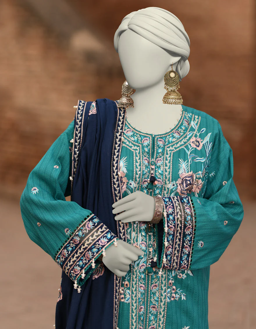 TURQUOISE DORIA 3PC UNSTITCHED | JLAWN-S-25-3188 GRANDIOUS-08 - Image 3