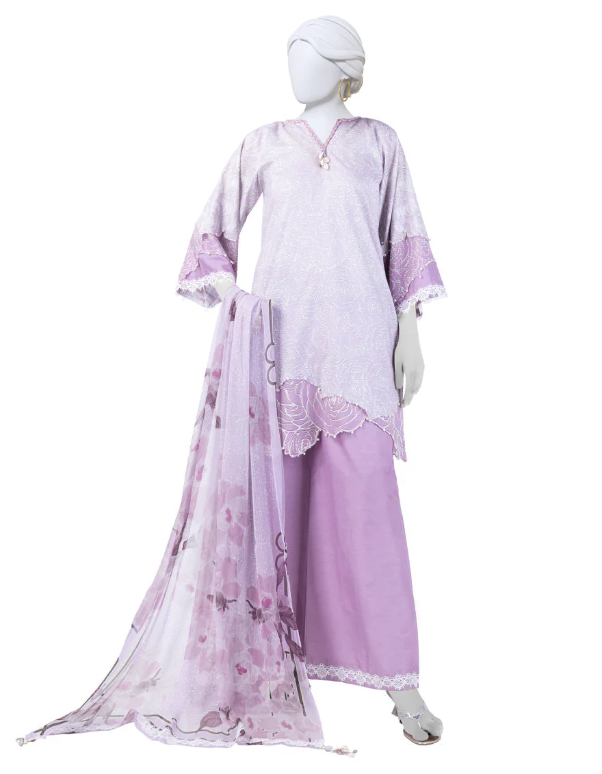 LILAC LAWN 3PC UNSTITCHED | JLAWN-S-25-3269 KANTHA KAHANI-5