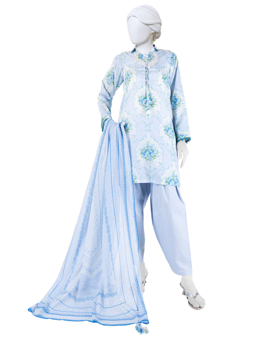 MULTICOLOR LAWN 3PC UNSTITCHED | JLAWN-S-25-3276 FLORAL CHUNDRI-4