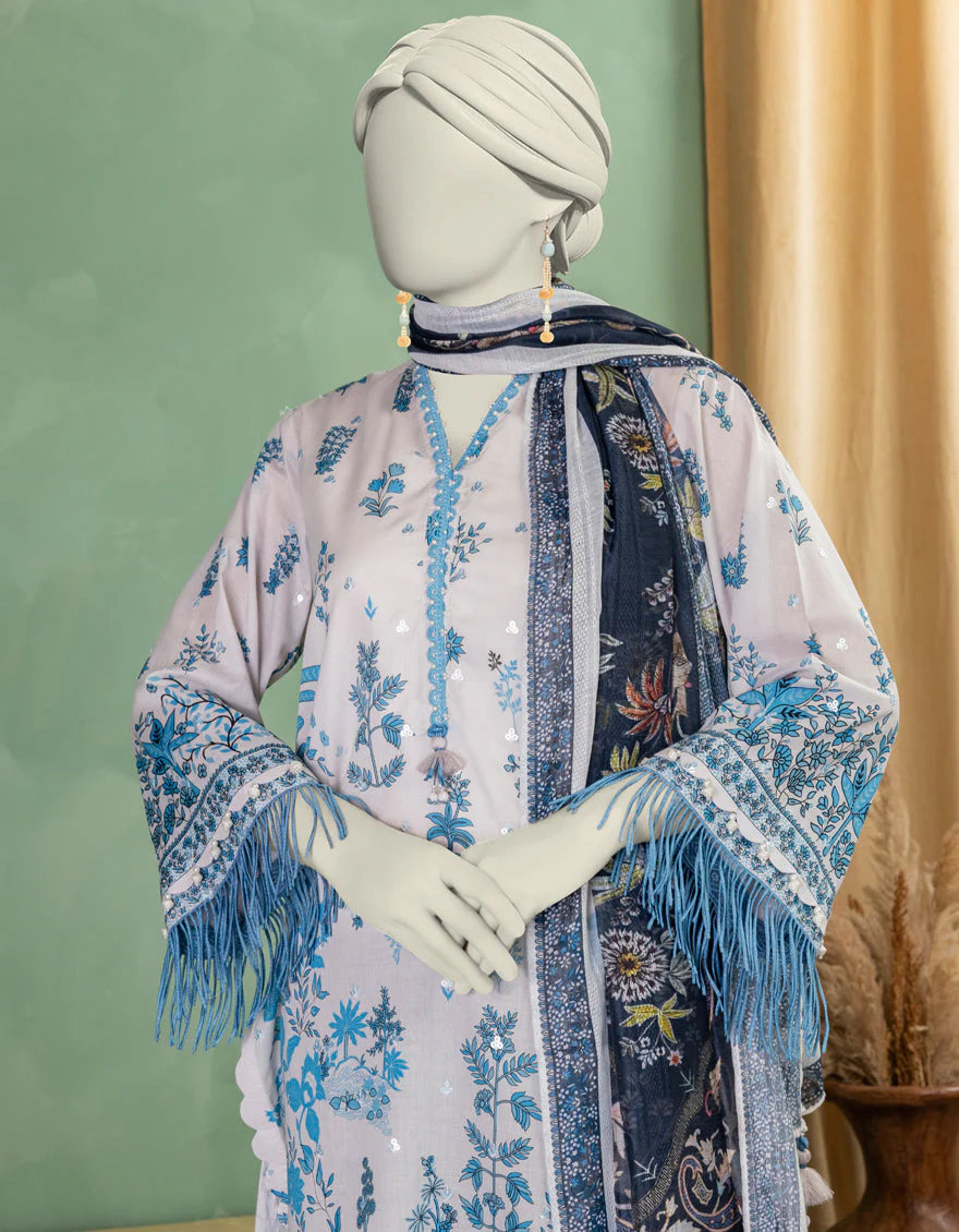 MULTICOLOR LAWN 3PC UNSTITCHED | JLAWN-S-25-3368 SHIKARGAH PAISELY-6 - Image 2