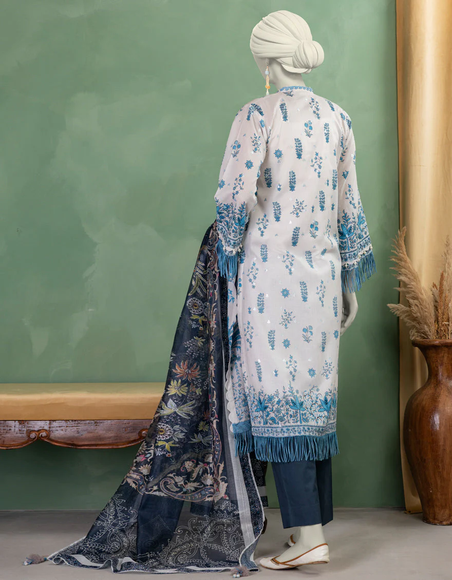 MULTICOLOR LAWN 3PC UNSTITCHED | JLAWN-S-25-3368 SHIKARGAH PAISELY-6 - Image 3