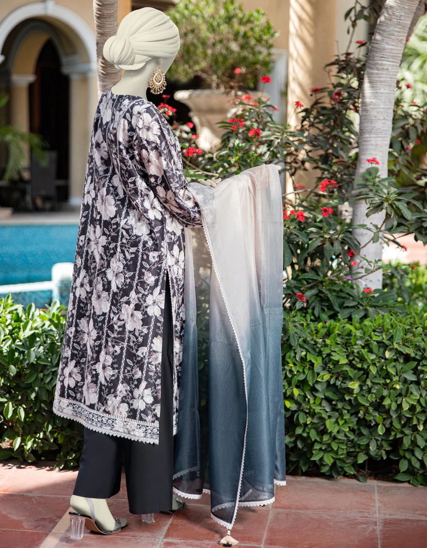 MULTICOLOR LAWN 3PC UNSTITCHED | JLAWN-S-25-3372 LUXURY SCHIFFLI-2 - Image 3
