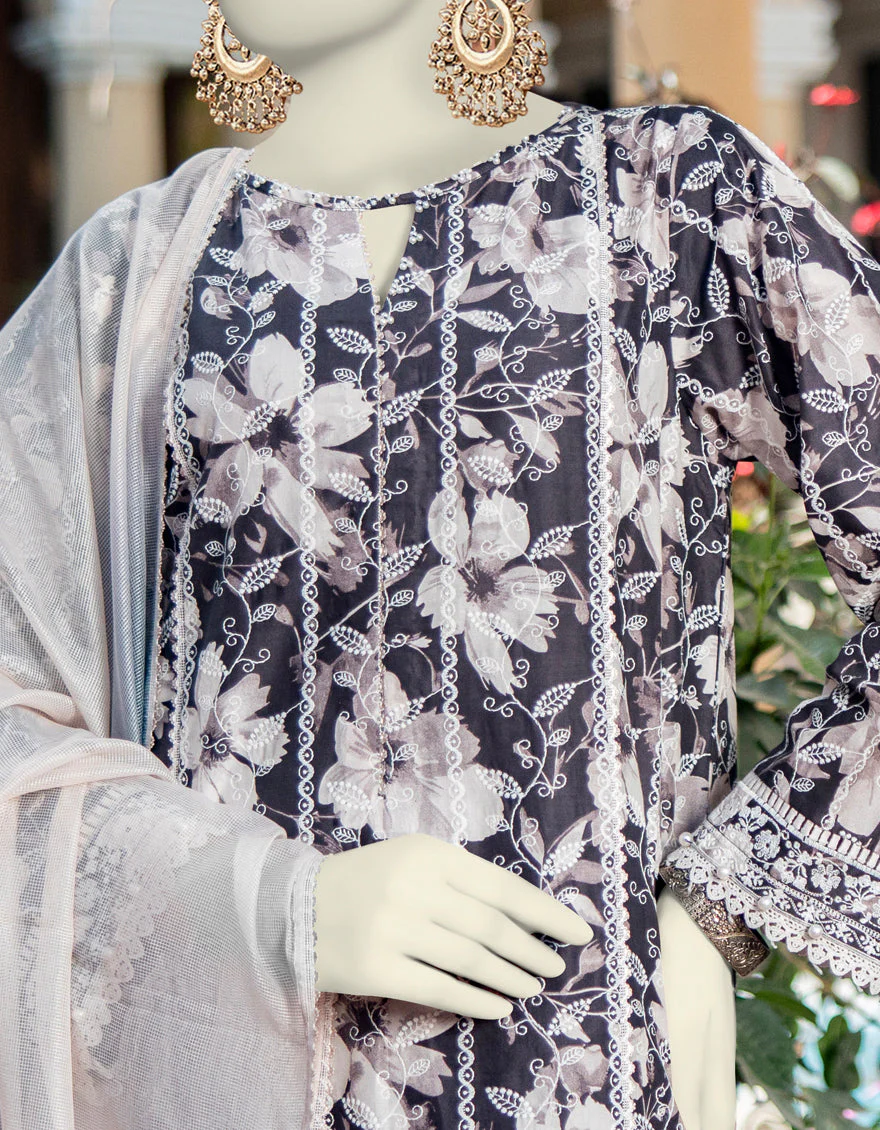 MULTICOLOR LAWN 3PC UNSTITCHED | JLAWN-S-25-3372 LUXURY SCHIFFLI-2 - Image 4