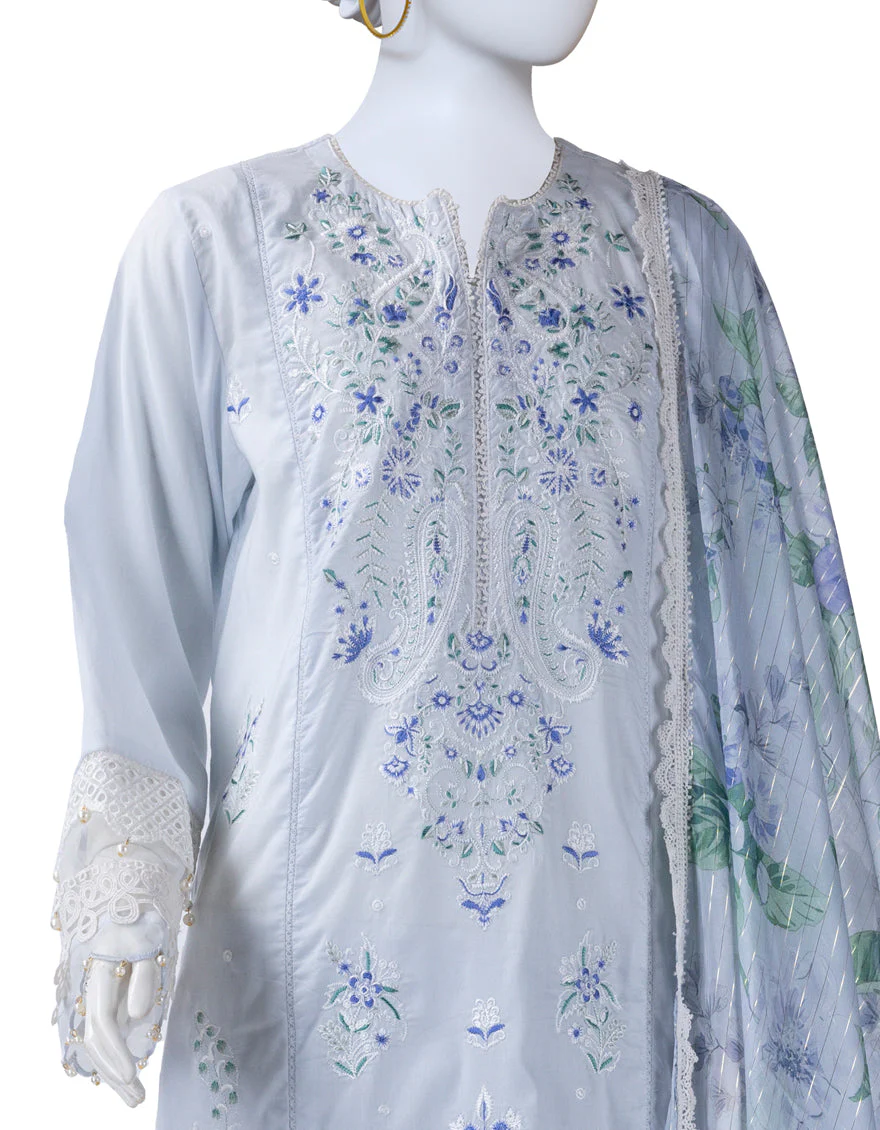 LILAC LAWN 3PC UNSTITCHED | JLAWN-S-25-823 LUXE-A-3 - Image 3
