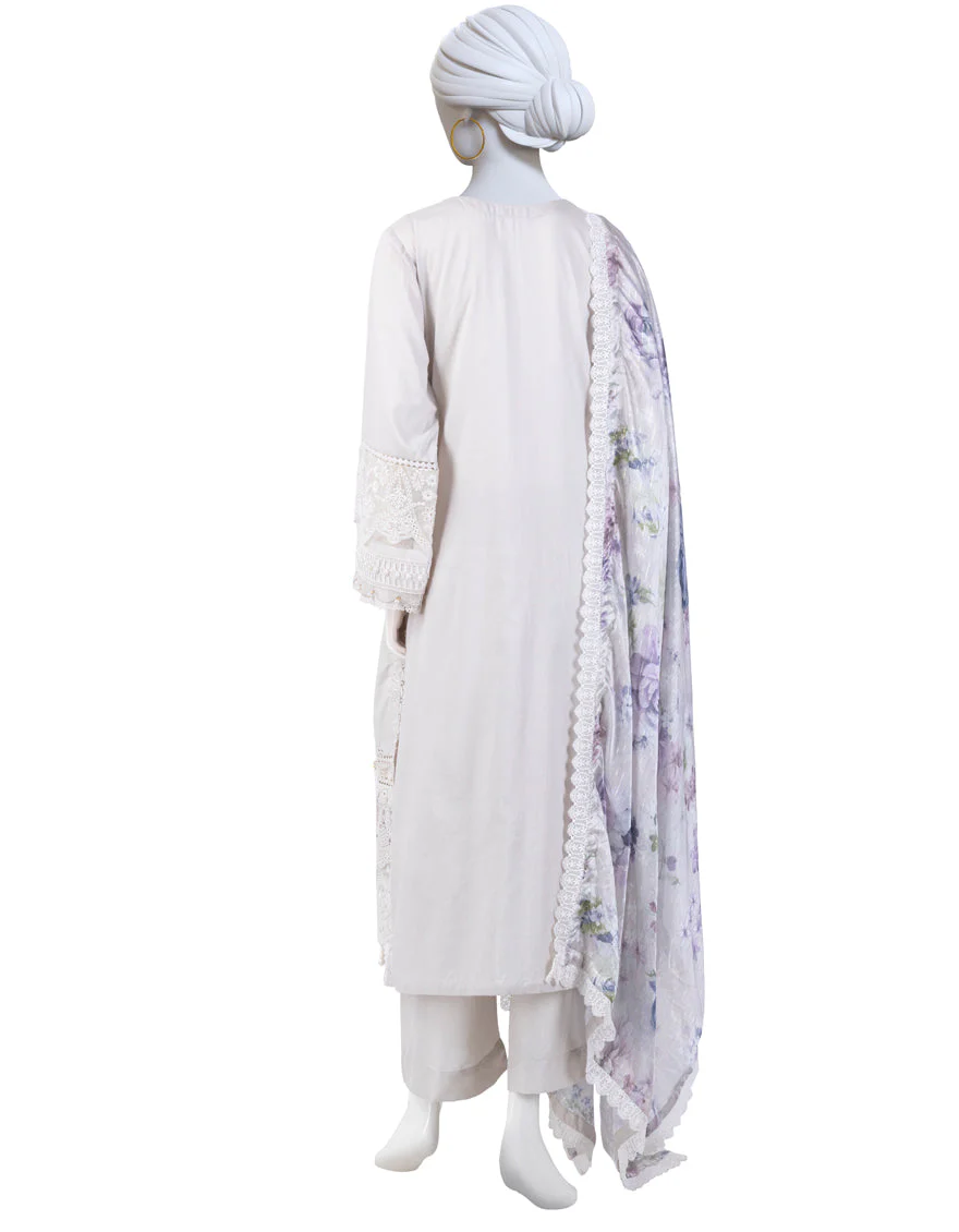 GREY LAWN 3PC STITCHED | JLAWN-S-25-826/S LUXE-A-06 - Image 2