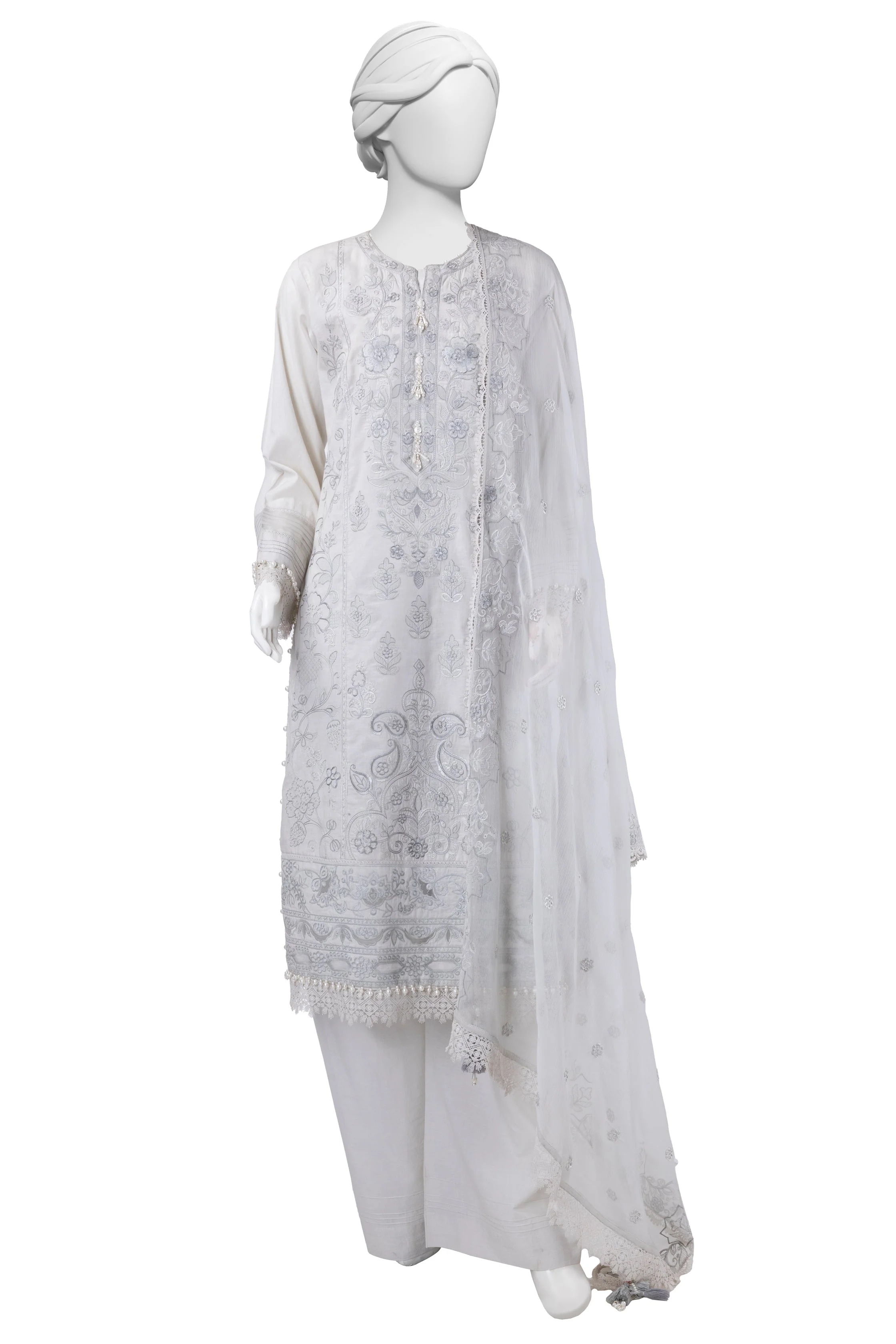 GREY LAWN 3PC STITCHED | JLAWN-S-25-828/S LUXE-B-02