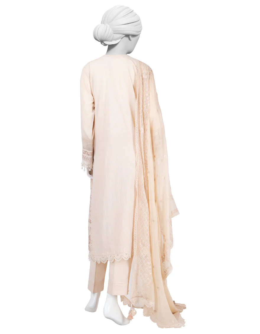 BEIGE LAWN 3PC STITCHED | JLAWN-S-25-829/S LUXE-B-03 - Image 2