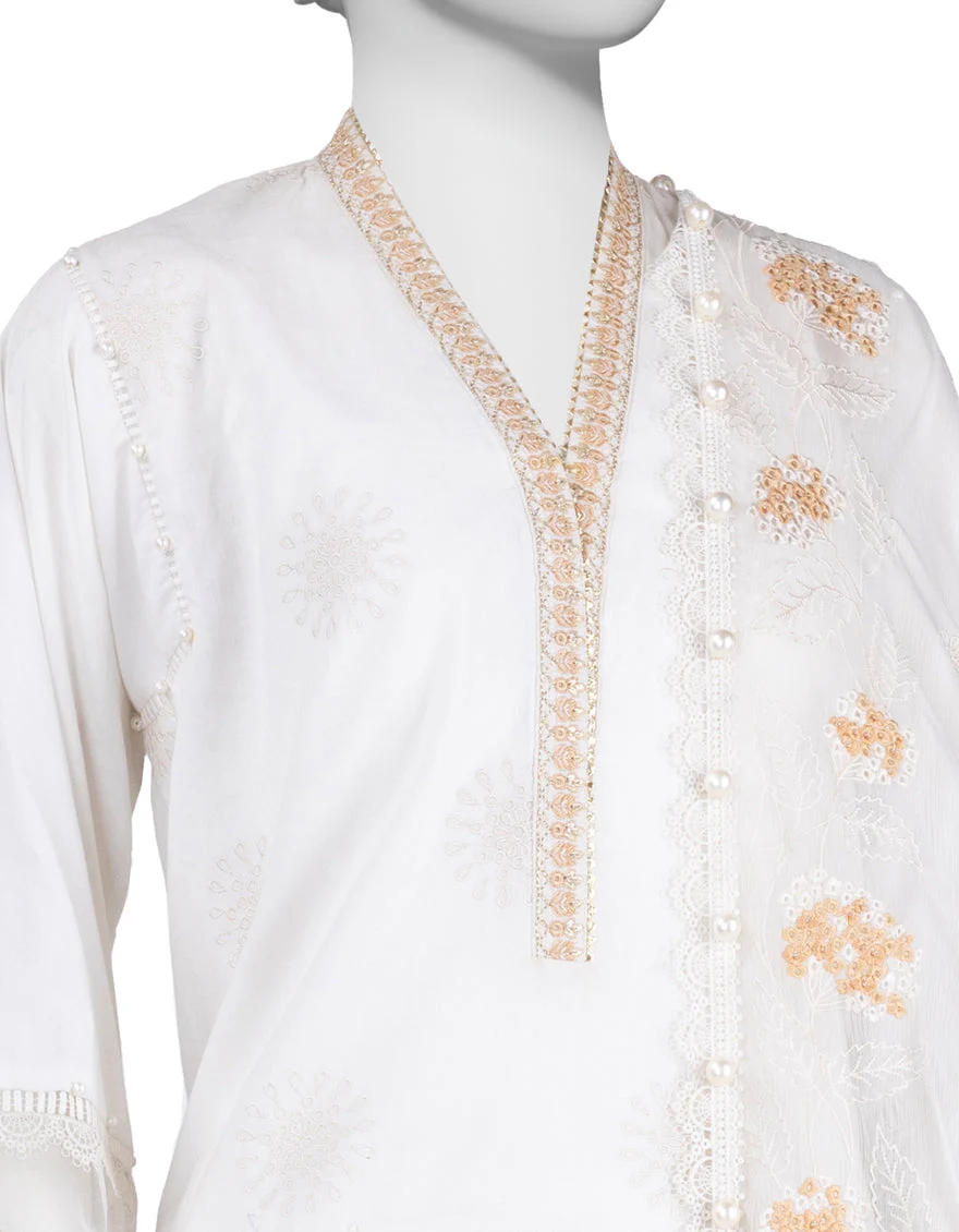 WHITE LAWN 3PC UNSTITCHED | JLAWN-S-25-831 LUXE B-5 - Image 3