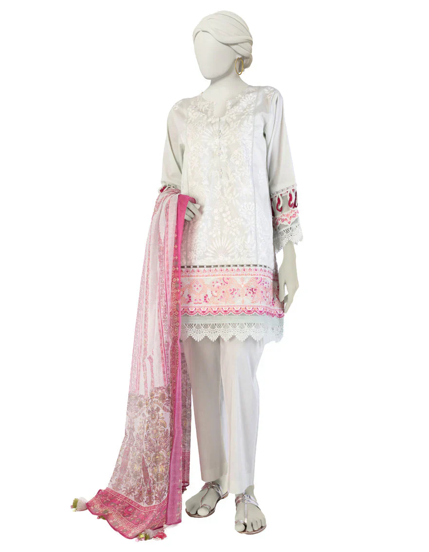 GREEN LAWN 3PC STITCHED | JLAWN-S-25-920/S LUXE-A-04