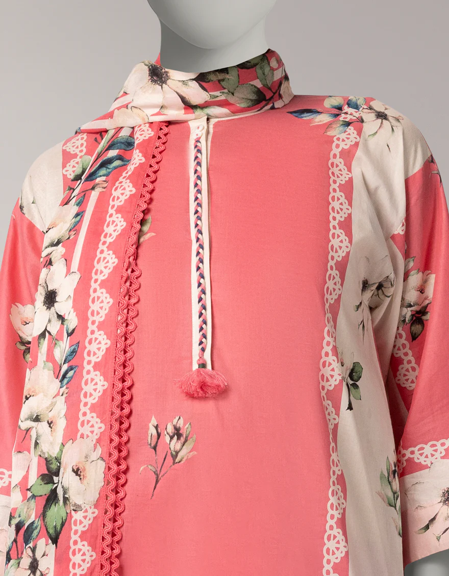 PINK LAWN 3PC UNSTITCHED | JLAWN-S-26-1086 FLORAL MAGIC-2 - Image 3