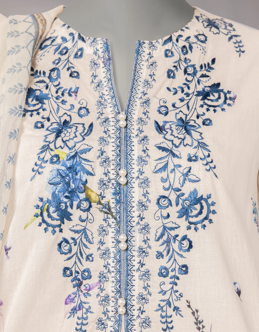 OFF WHITE LAWN 3PC STITCHED | JLAWN-S-26-1096/S BOTANICAL GARDEN-02 - Image 3