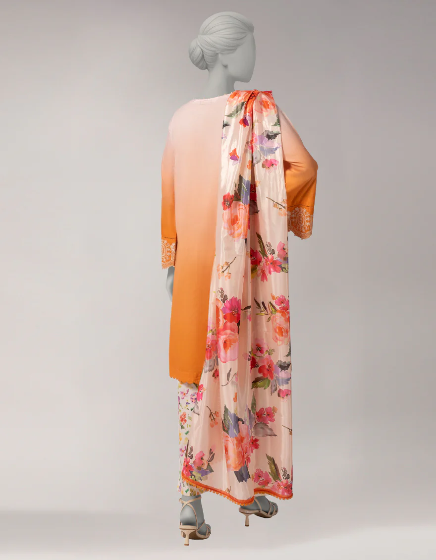 ORANGE LAWN 3PC UNSTITCHED | JLAWN-S-26-1105 SERENE-3 - Image 2