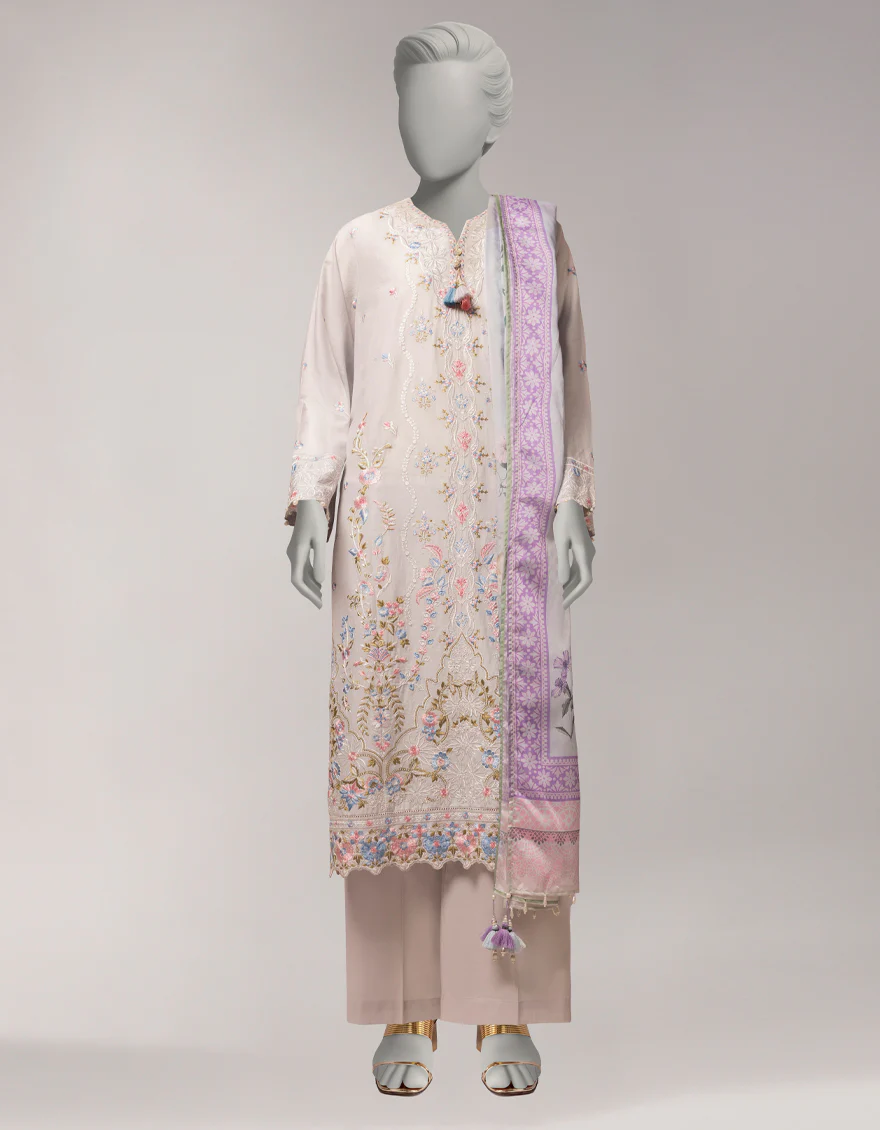 GREY LAWN 3PC UNSTITCHED | JLAWN-S-26-1112 LUXE-A-2