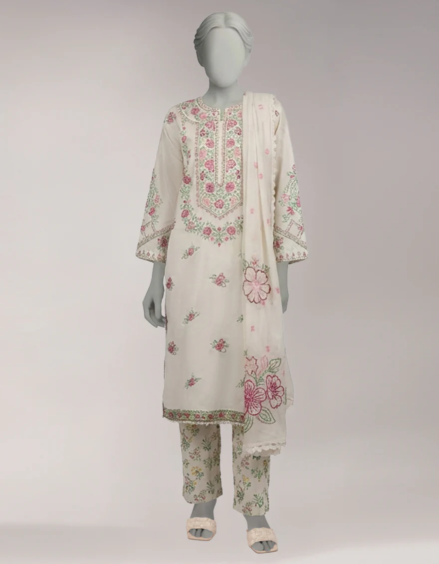 OFF WHITE LAWN 3PC STITCHED | JLAWN-S-26-1124/S AMARA-2