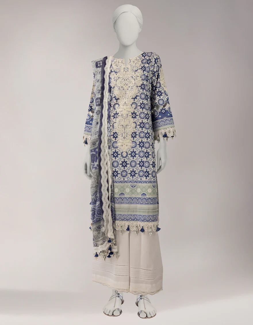 MULTICOLOR LAWN 3PC UNSTITCHED | JLAWN-S-26-3762 AJRAK-08