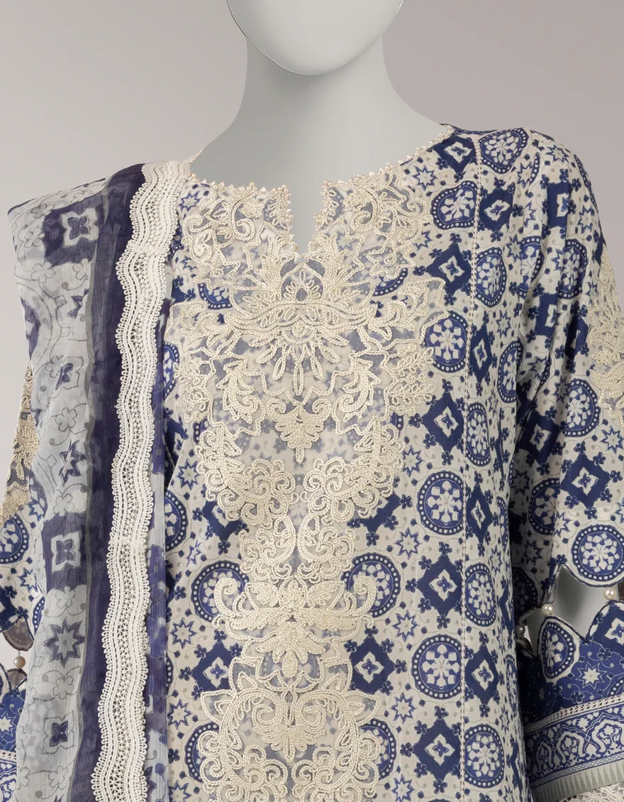 MULTICOLOR LAWN 3PC UNSTITCHED | JLAWN-S-26-3762 AJRAK-08 - Image 3