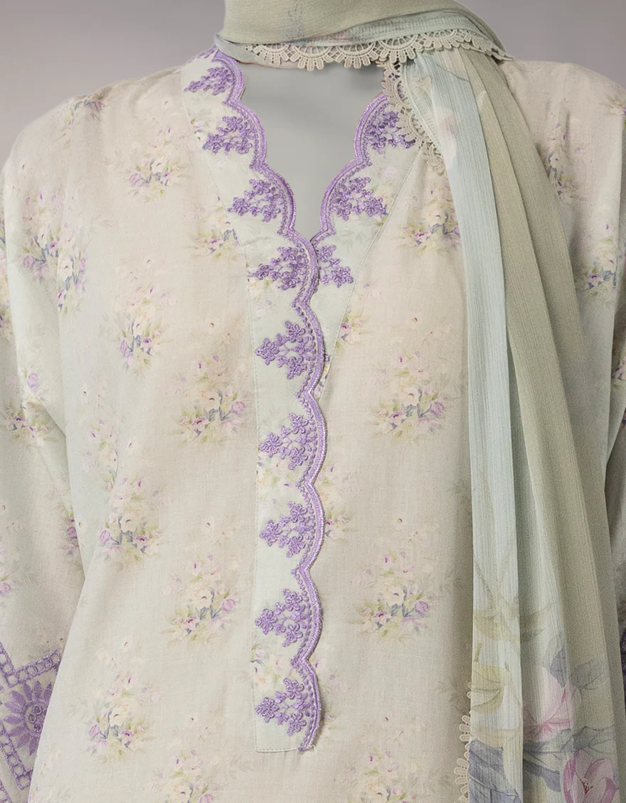 BLUE LAWN 3PC UNSTITCHED | JLAWN-S-26-3767 FLORAL MYSTIC-5 - Image 3