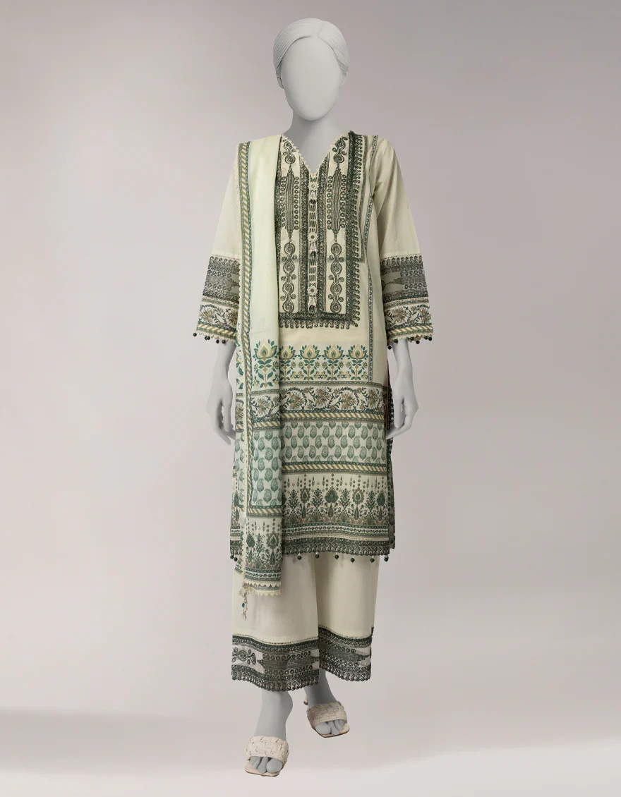 MULTICOLOR LAWN 3PC UNSTITCHED | JLAWN-S-26-3779 ANDAAZ-1