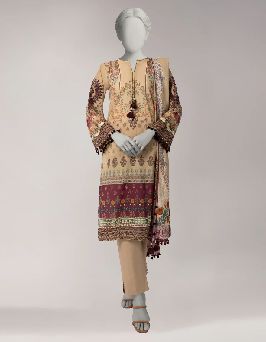 MULTICOLOR LAWN 3PC UNSTITCHED | JLAWN-S-26-3783 ANDAAZ-5