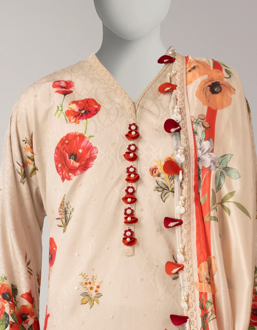 BLACK DOBBY 3PC UNSTITCHED | JLAWN-S-26-3805 CHINAR-3 - Image 3