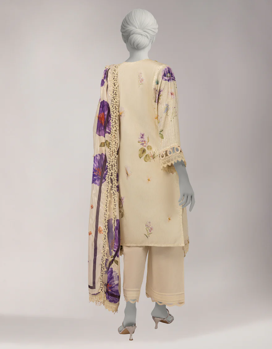 LIGHT BLUE DOBBY 3PC UNSTITCHED | JLAWN-S-26-3806 CHINAR-4 - Image 2
