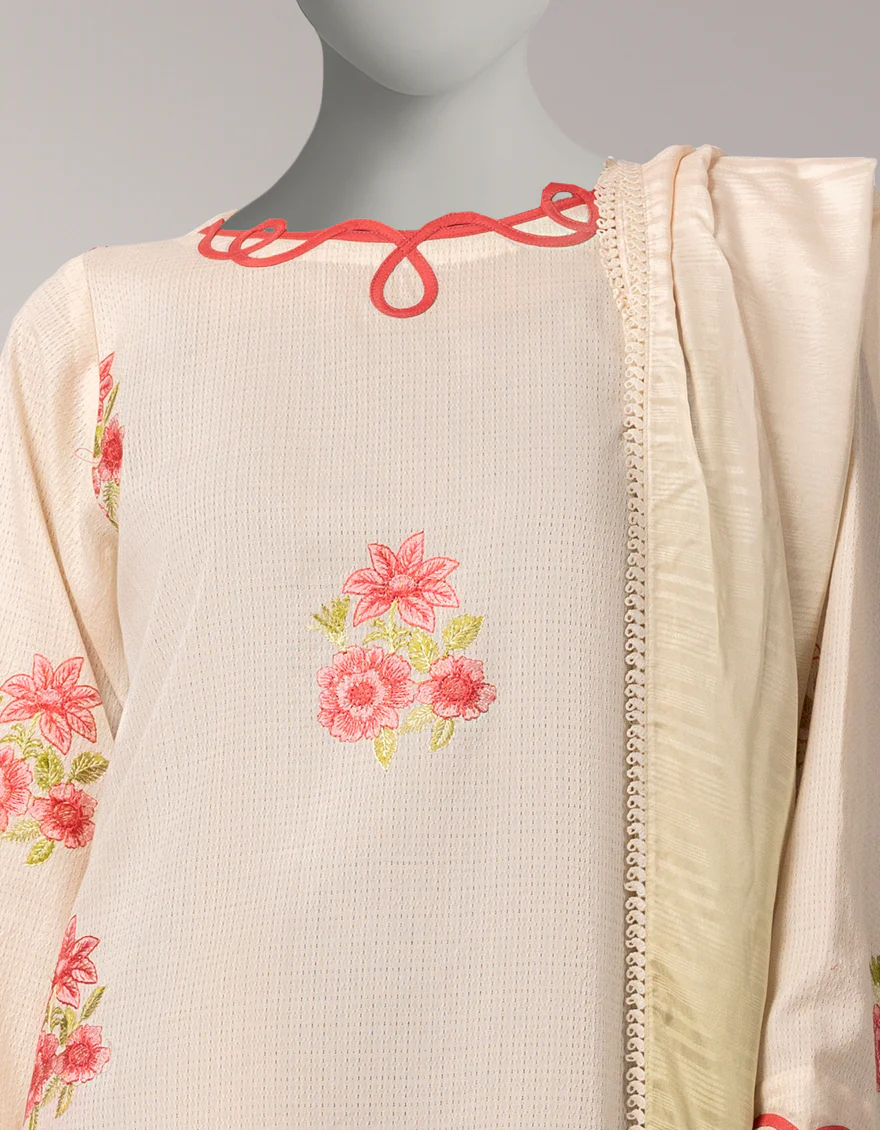 OFF WHITE DORIA 3PC UNSTITCHED | JLAWN-S-26-3811 MAJESTIC-1 - Image 3
