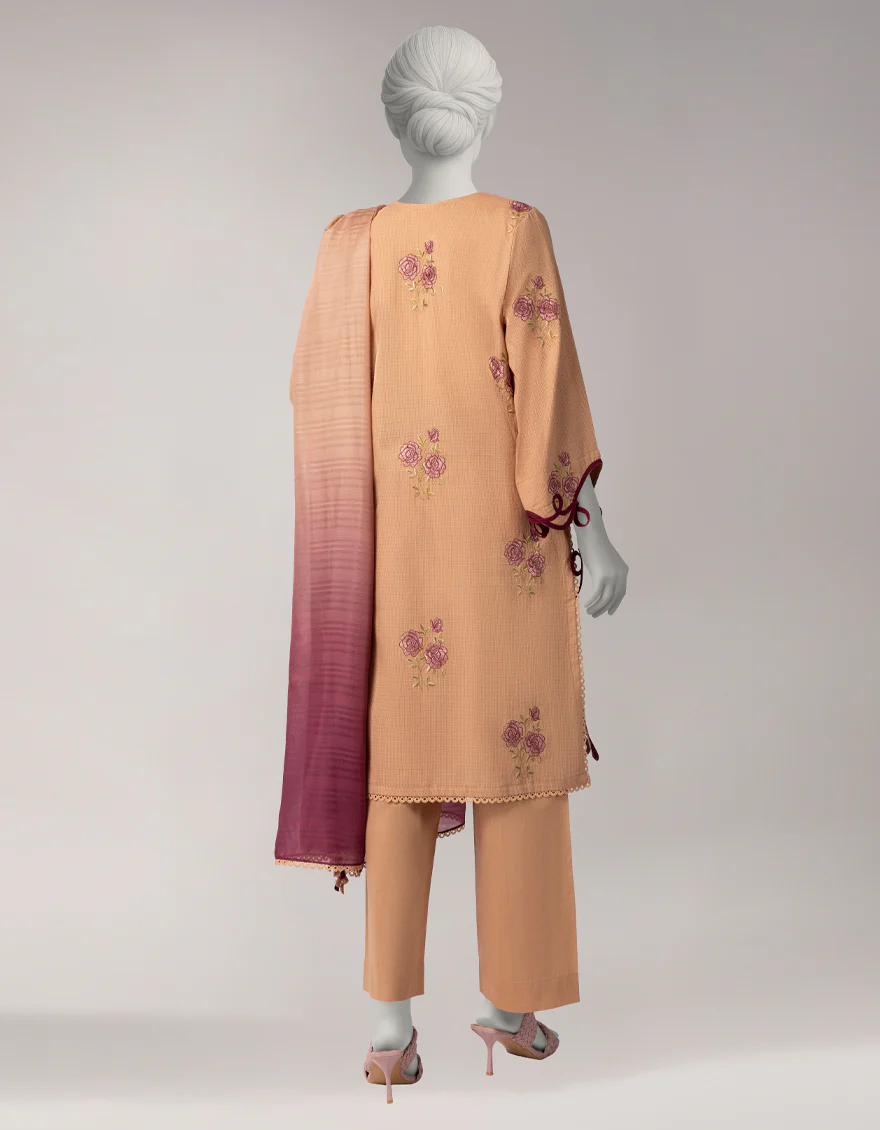 BROWN DORIA 3PC UNSTITCHED | JLAWN-S-26-3812 MAJESTIC-2 - Image 2
