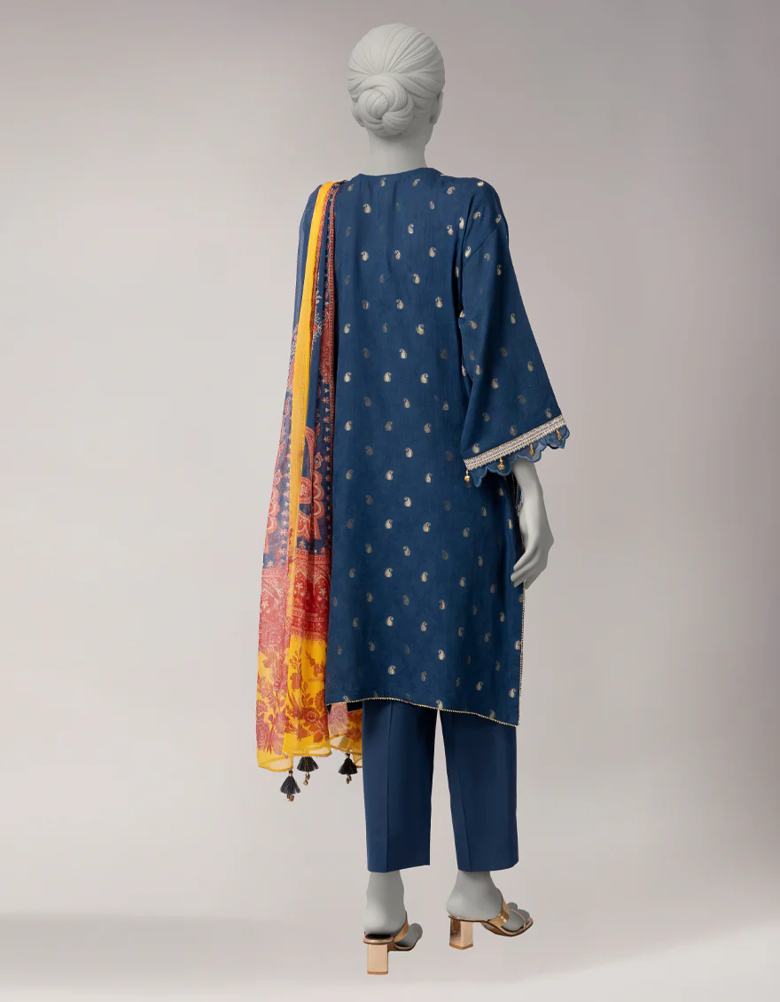 OFF WHITE ZARI LAWN 3PC UNSTITCHED | JLAWN-S-26-3817 EASTERN HUES-3 - Image 2