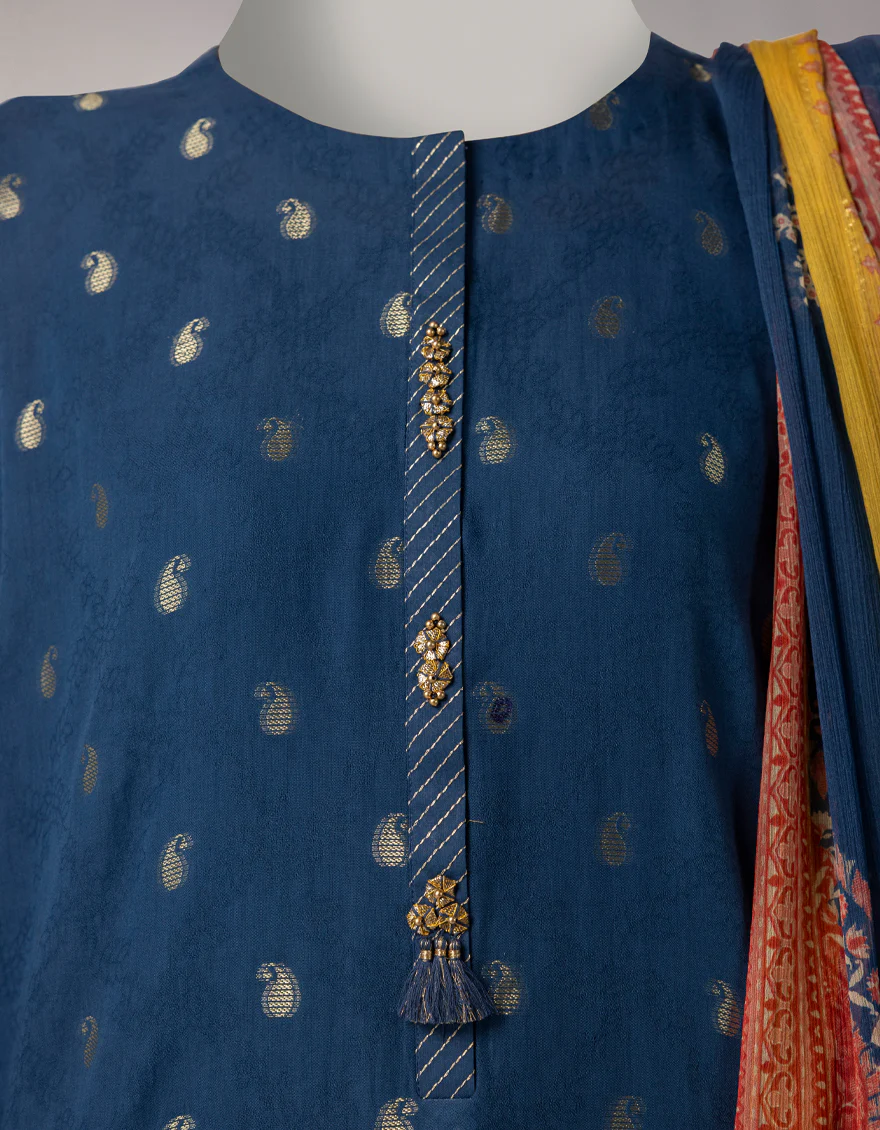 OFF WHITE ZARI LAWN 3PC UNSTITCHED | JLAWN-S-26-3817 EASTERN HUES-3 - Image 3