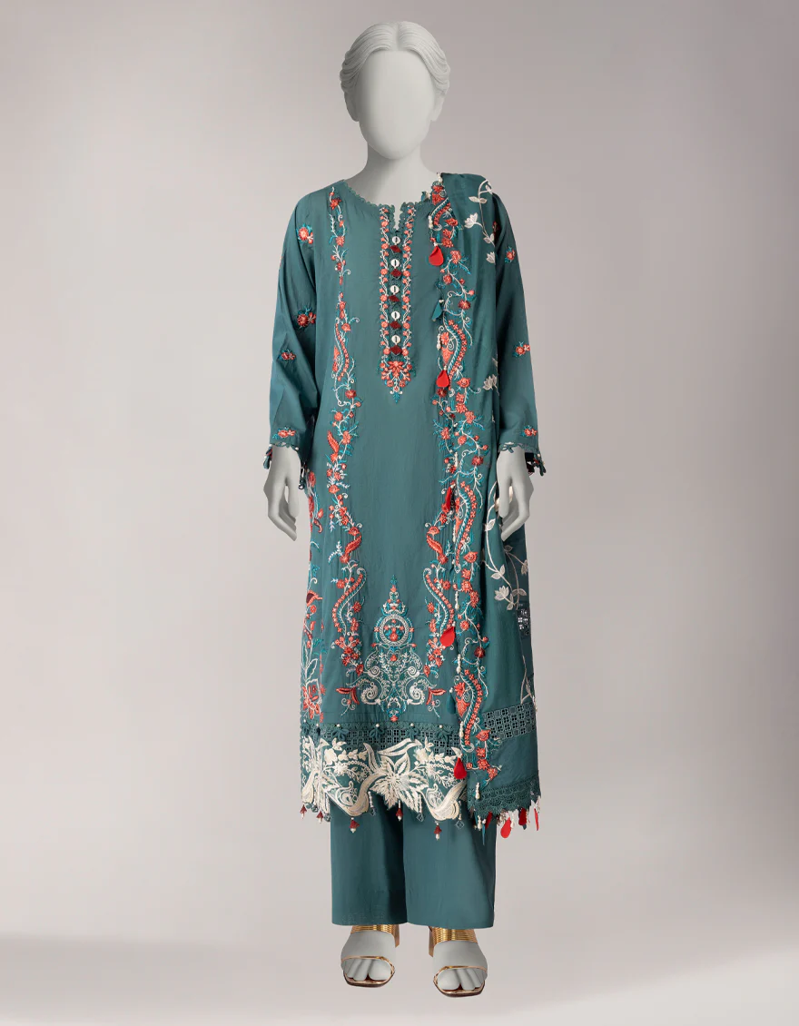 WHITE LAWN 3PC UNSTITCHED | JLAWN-S-26-3839 ROYAL DYNASTY-1