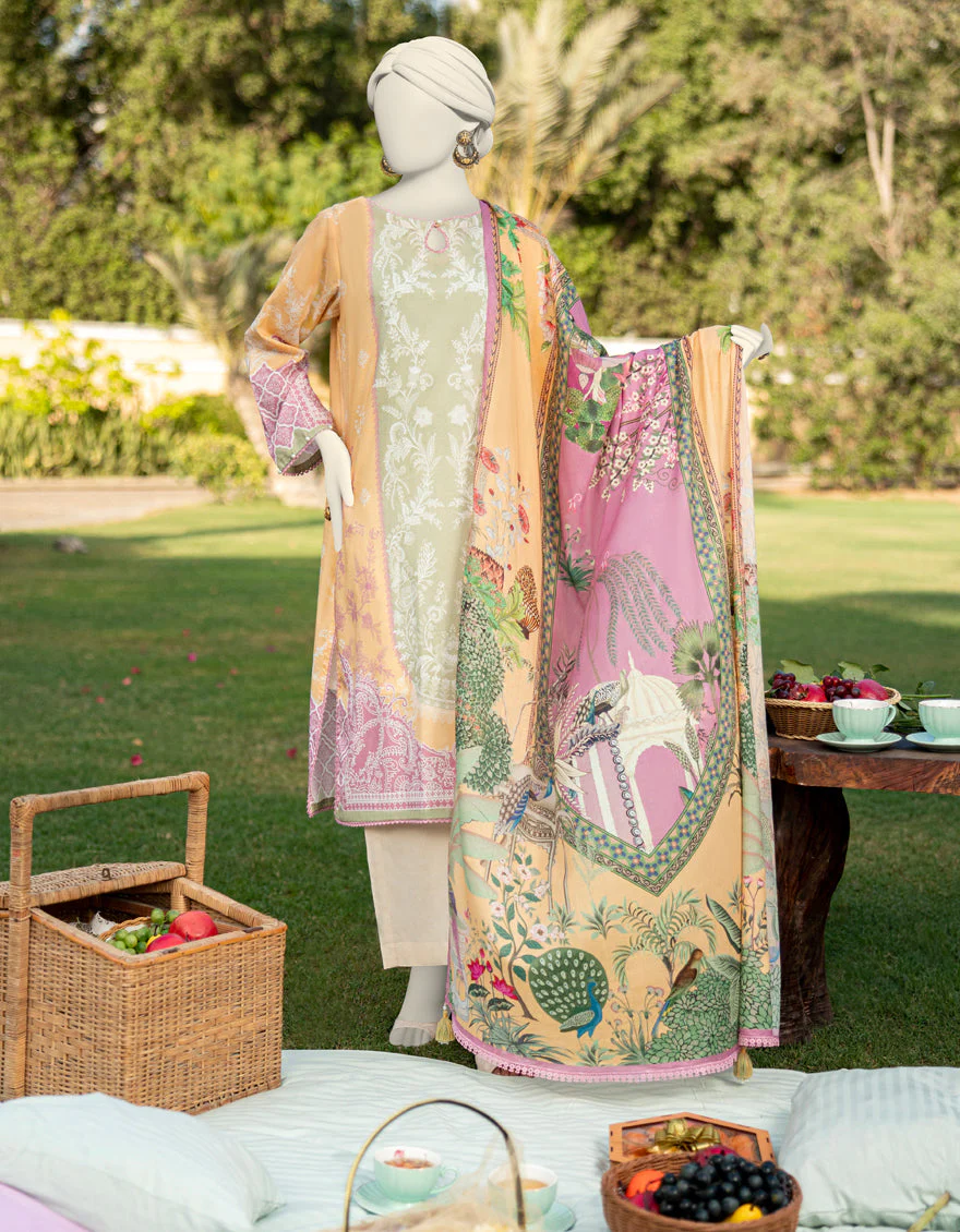MULTICOLOR LAWN 2PC UNSTITCHED | JLAWN-S-JDS-25-1100 BLOCK COLOR-5