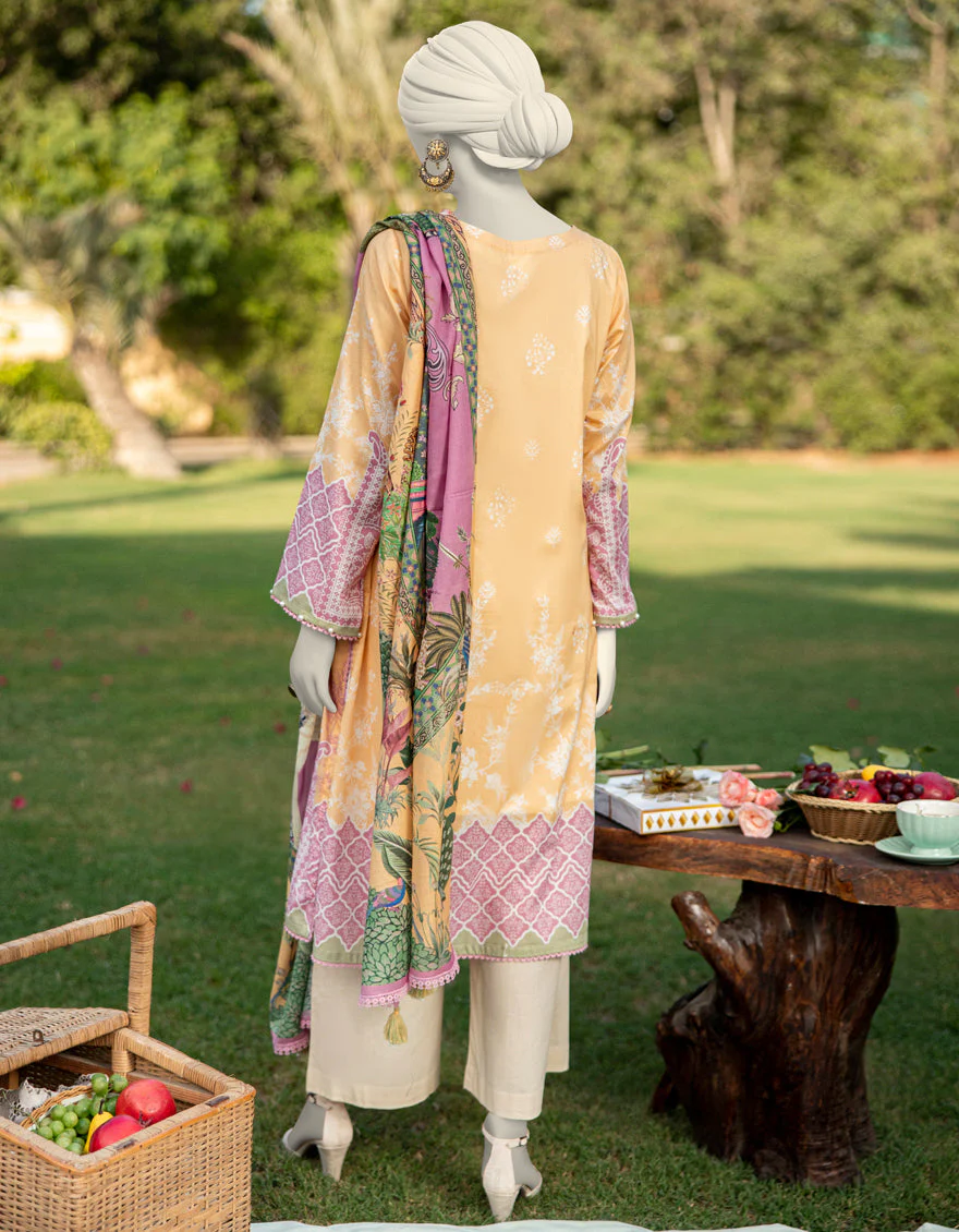 MULTICOLOR LAWN 2PC UNSTITCHED | JLAWN-S-JDS-25-1100 BLOCK COLOR-5 - Image 3