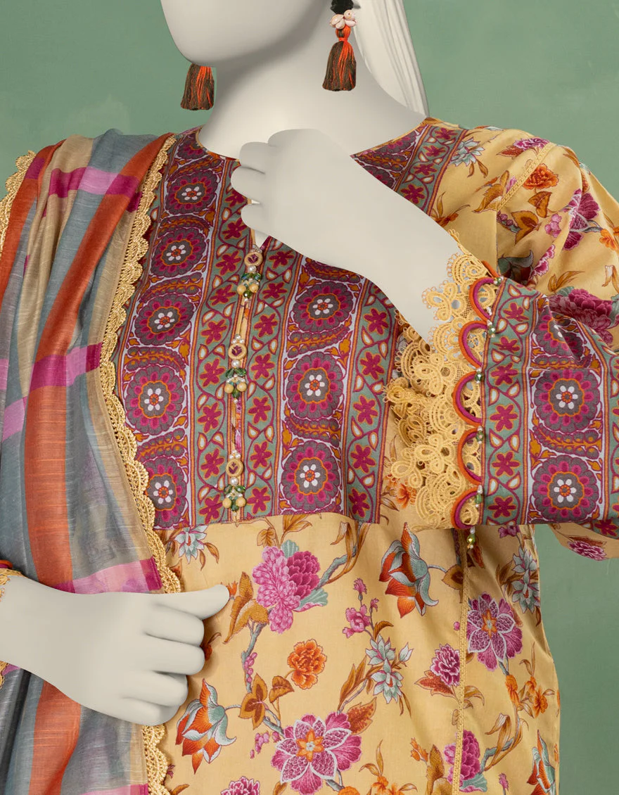 MULTICOLOR LAWN 2PC UNSTITCHED | JLAWN-S-JDS-25-1108 CHINTZ-5 - Image 3