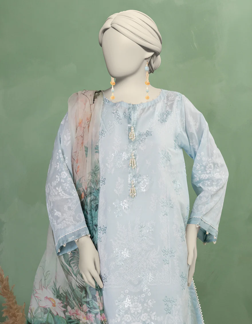 BLUE LAWN 2PC UNSTITCHED | JLAWN-S-JDS-25-1112 FLORALS-1 - Image 2