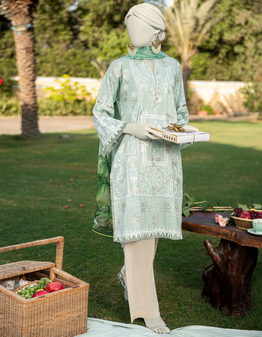 GREEN LAWN 2PC UNSTITCHED | JLAWN-S-JDS-25-1115 FLORALS-4