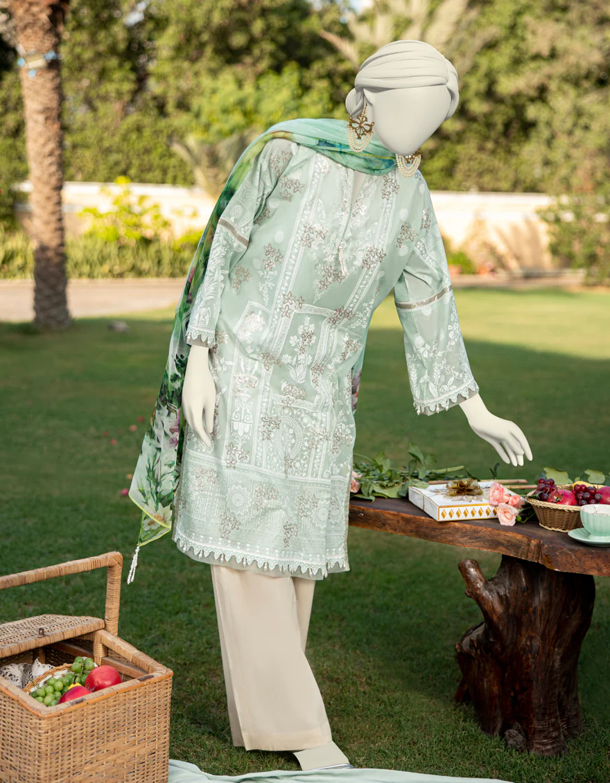 GREEN LAWN 2PC UNSTITCHED | JLAWN-S-JDS-25-1115 FLORALS-4 - Image 4